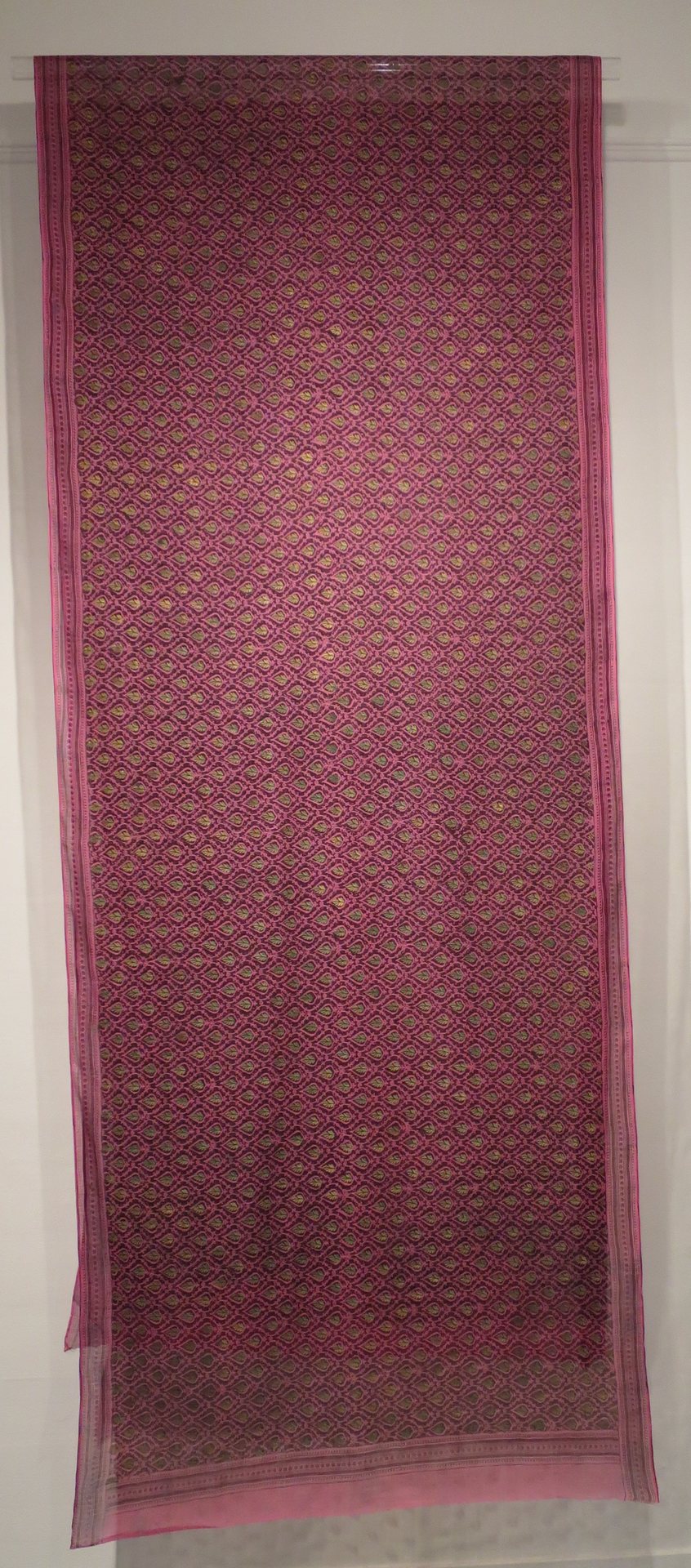 Hand block printing on textile with wooden carved stamps and natural indigo dyes in Rajasthan