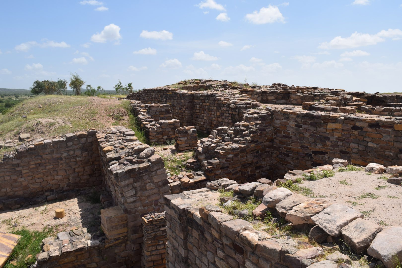 Ancient excavated terracotta structures and Citadel of Dholavira Harappan civilization