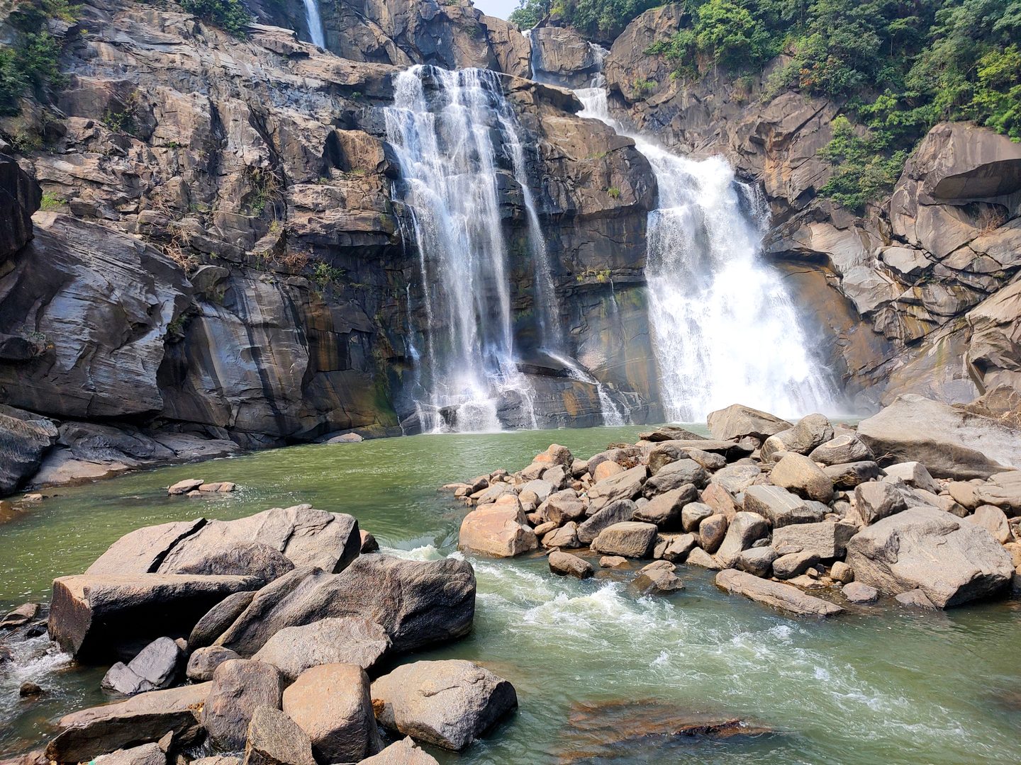 Ancient Sal forest and natural granite stream in the Chota Nagpur Plateau of Jharkhand
