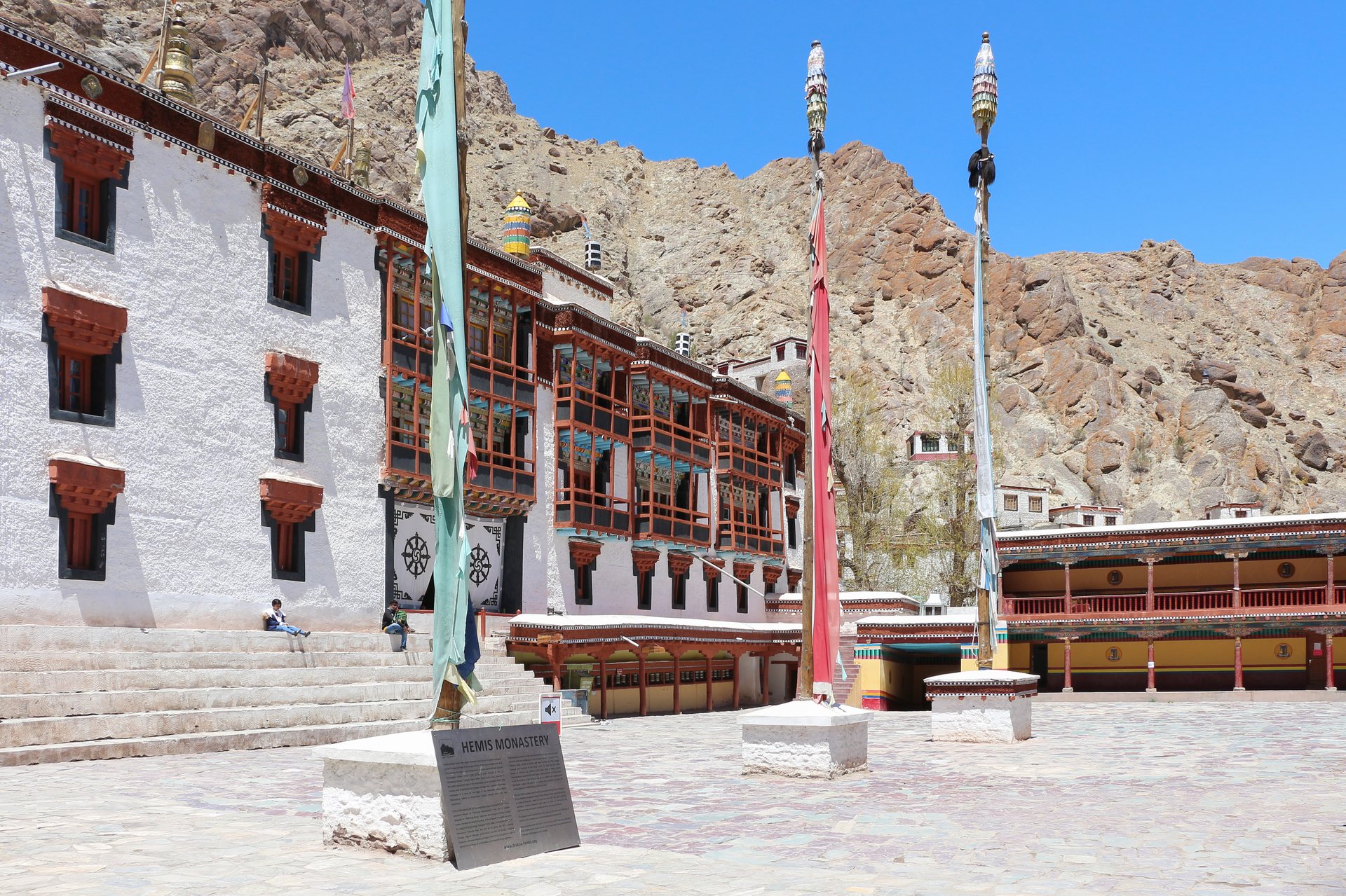 Ancient Hemis Gompa complex nestled in a high Himalayan gorge in Ladakh