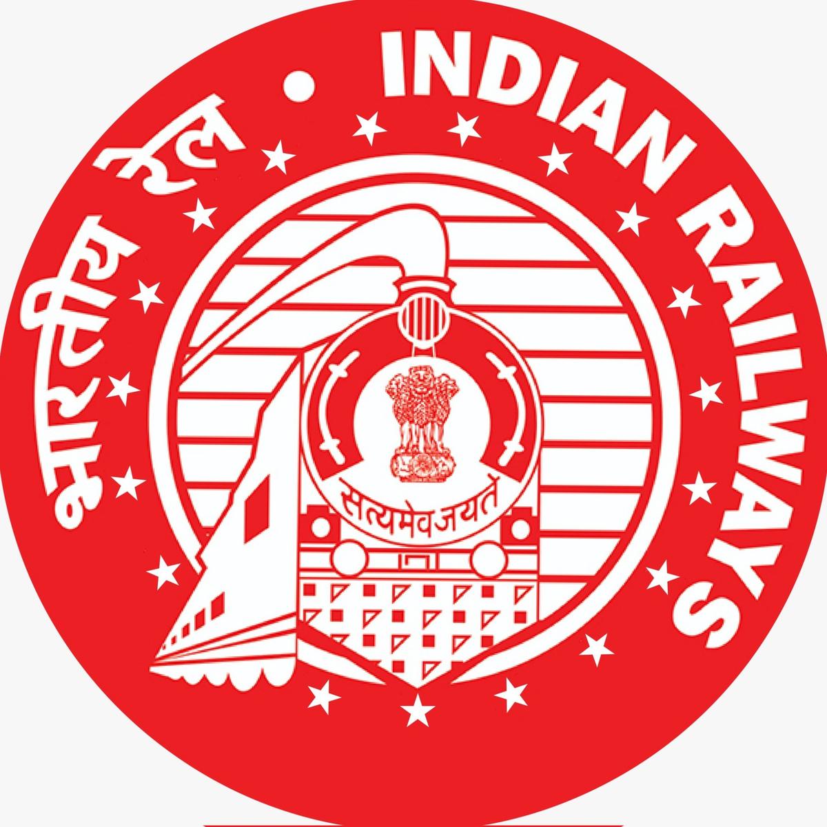 Indian Railways long-distance express passenger train traveling across scenic countryside